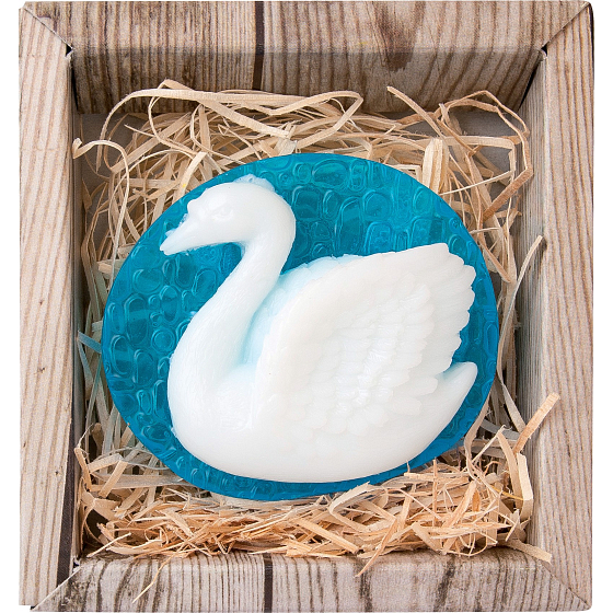 Bohemia Gifts Swan handgemachte Toilettenseife in einer Schachtel mit 80 g