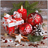 Aha Papierservietten 3-lagig 33 x 33 cm 20 Stück Weihnachtsrotflasche und Kerze