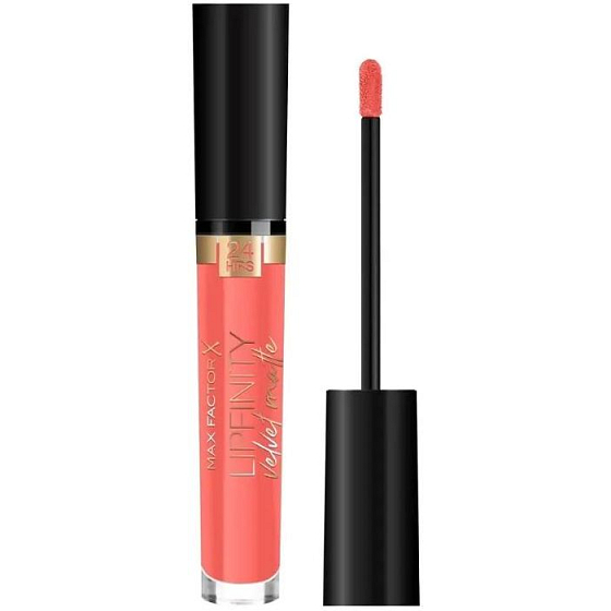 Max Factor Lipfinity Velvet Matte Lippenstift Flüssiger Matte Lippenstift 055 Orange Glow 4 ml