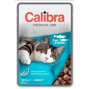 Calibra Premium Fischfleischstücke in einer leckeren Sauce komplette Katzenfuttertasche 100 g