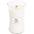 WoodWick White Teak - Weiße Teak-Duftkerze mit Holzdocht und Deckelglas groß 609,5 g