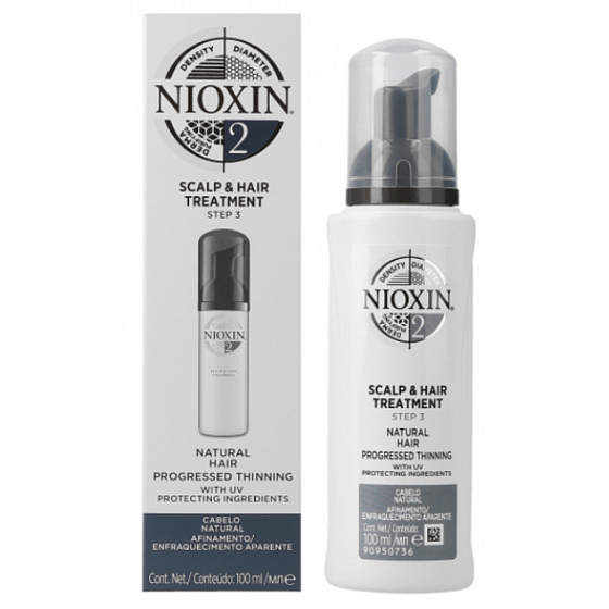 Nioxin System 2 Kopfhaut & Haar Spülfreie Pflege für deutlich dünner werdendes natürliches feines Haar 100 ml