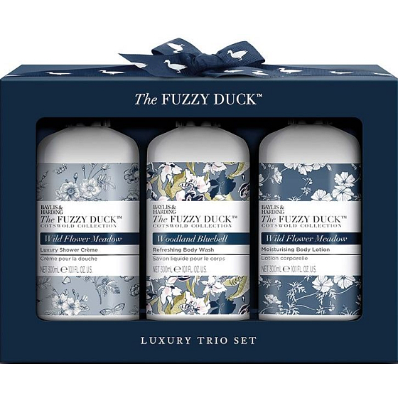 Baylis & Harding The Fuzzy Duck Cotswold Floral Reinigungsgel 300 ml + Duschcreme 300 ml + Körperlotion 300 ml, Kosmetikset für Damen