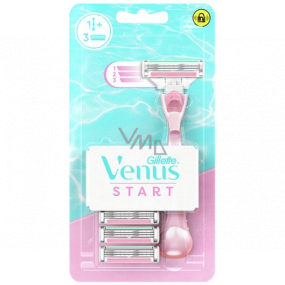 Gillette Venus Start Rasierapparat + 3 Ersatzköpfe, für Frauen