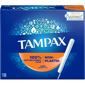 Tampax Super Plus Damenbinden mit Applikator 18 Stück Tampax Super Plus Damenbinden mit Applikator 18 Stück