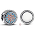 Charm Sterling Silber 925 Paris graviert Charm Kathedrale Rosette, Perle auf Reise-Armband