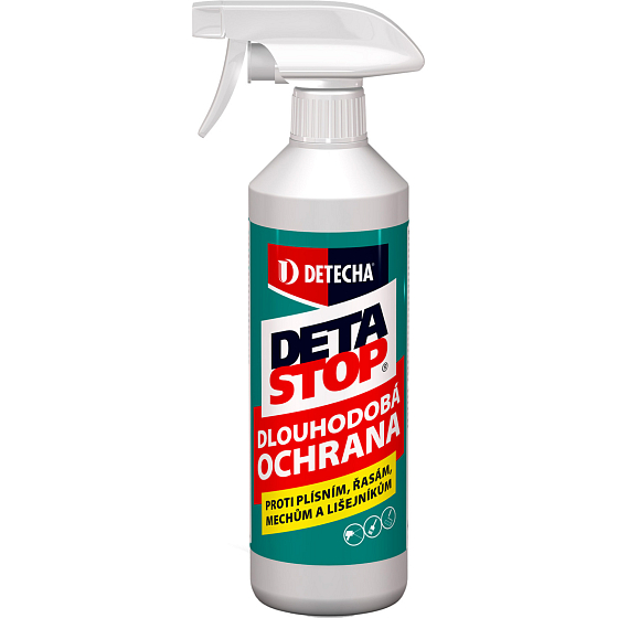 Detecha Detastop gegen Schimmel, Moosen und Flechten, Sprühflasche 500 ml