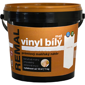 REMAL Vinyl weiß matt waschbare Wandfarbe 1 kg