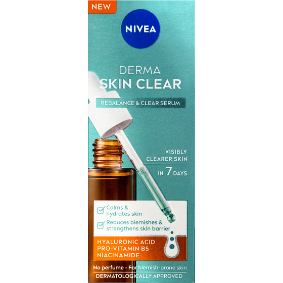 Nivea Derma Skin Clear Rebalance & Clear pleťové sérum 30ml