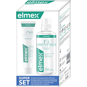 Elmex Sensitive Duopack Zahnpasta + Mundspülung, 75 ml + 400 ml