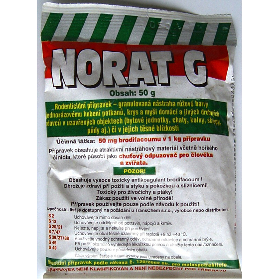 Norat G Granulatköder zum Abtöten von Ratten, Ratten und Mäusen 50 g