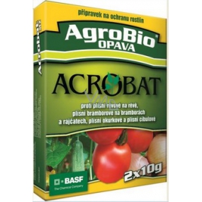 Pflanzenschutzmittel AgroBio Acrobat MZ WG gegen Schimmel von Kartoffeln, Tomaten, Zwiebeln, Gurken im Gewächshaus und Weinreben 2 x 10 g