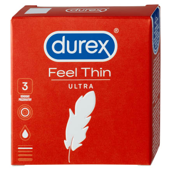Durex Feel Ultra Thin ultradünnes Kondom Nennbreite: 52 mm 3 Stück