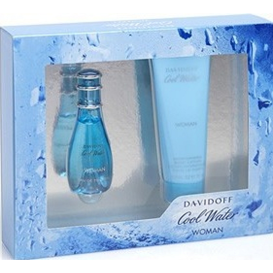 Davidoff Cool Water Woman Eau de Toilette 30 ml + Körperlotion 75 ml, Geschenkset