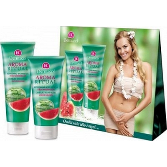 Dermacol Aroma Ritual Wassermelone Erfrischendes Duschgel 250 ml + Körperlotion 200 ml, Kosmetikset