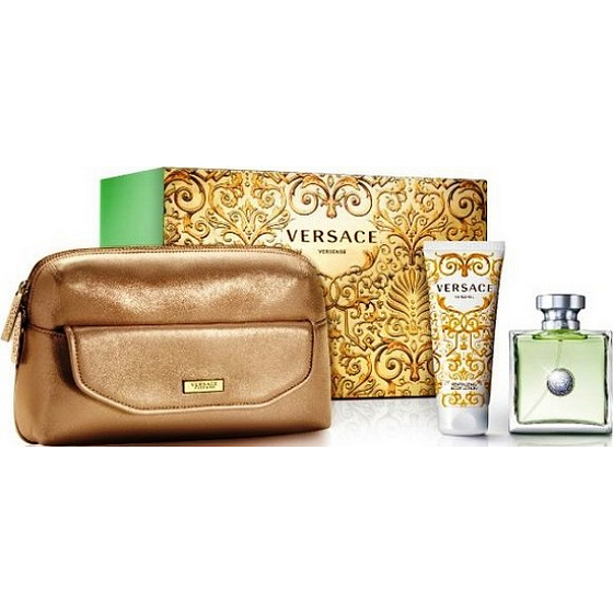Versace Versense Eau de Toilette 100 ml + Körperlotion 100 ml + Handtasche, Geschenkset für Frauen