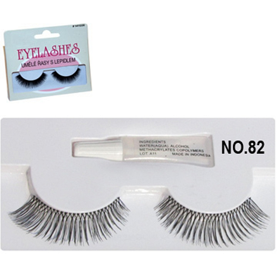 Gesichtssystem Falsche Wimpern Nr. 82 1 Paar + Kleber 1 g