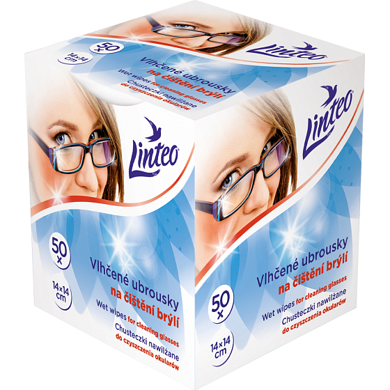 Linteo feuchte Brillenwischtücher, 50 Stk.