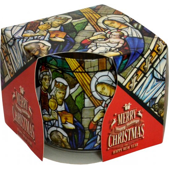 Geben Sie Weihnachten Glasmalerei aromatische Kerze in Glas 100 g