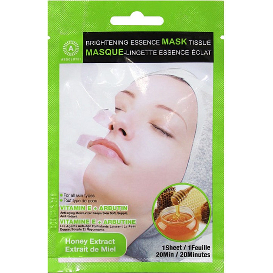 Absolute New York Brightening Essence Tissue Honey Extract Gesichts- und Serviette 1 Stück
