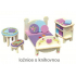 Mini Dream Home Holzpuzzle Möbel der Träume 05 Schlafzimmer mit Bücherregal 20 x 15 cm