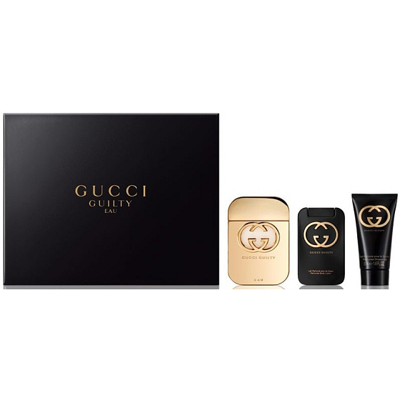 Gucci Guilty Eau für Femme Eau de Toilette 75 ml + Guilty Body Lotion 100 ml + Guilty Duschgel 50 ml, Geschenkset