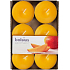 Bolsius Aromatic Maxi Exotic Mango mit dem Duft von nach Mango duftenden Teelichtern 6 Stück, Brenndauer 8 Stunden