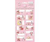 Arch Weihnachtsetiketten Aufkleber Rosa Teddybären Bogen 12 Etiketten