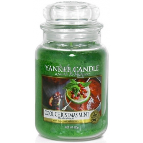 Yankee Candle Cool Christmas Mint - Klassische Weihnachtskerze mit Minzduft Großes Glas 623 g