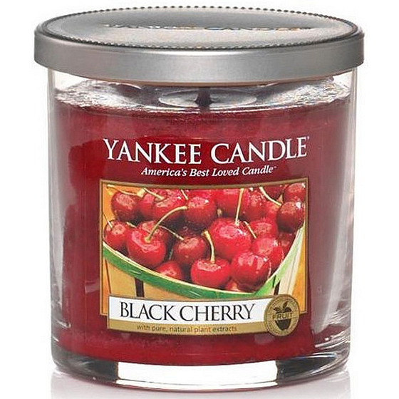 Yankee Candle Black Cherry - Reife Kirschen Dekor kleine Duftkerze 198 g