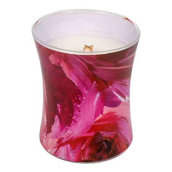 WoodWick Rote Johannisbeere & Zeder - Rote Johannisbeere und Zeder Artisan Duftkerze mit Docht und Deckelglas mittel 275 g