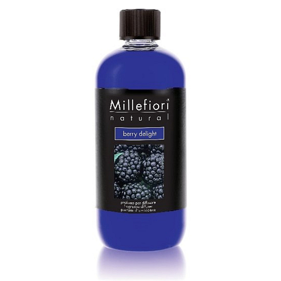 Millefiori Milano Natural Berry Delight - Nachfüllung des Fruit Delight Diffusors für Weihrauchstiele 500 ml