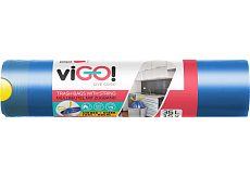 viGO Müllsäcke, ziehbar, 12 µ, 50 × 60 cm, 35 l, 15 Stk.