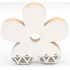 Nekupto Home Decor Holzdekoration Blume weiß 11 cm
