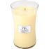 WoodWick Lemongrass & Lily - Zitronengras und Lilie duftende Kerze mit Holzdocht und Deckelglas groß 609,5 g