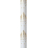 Zöwie Geschenkpapier 70 x 150 cm Weihnachten Luxury White Christmas mit geprägten Weißgoldsternen in Form eines Baumes