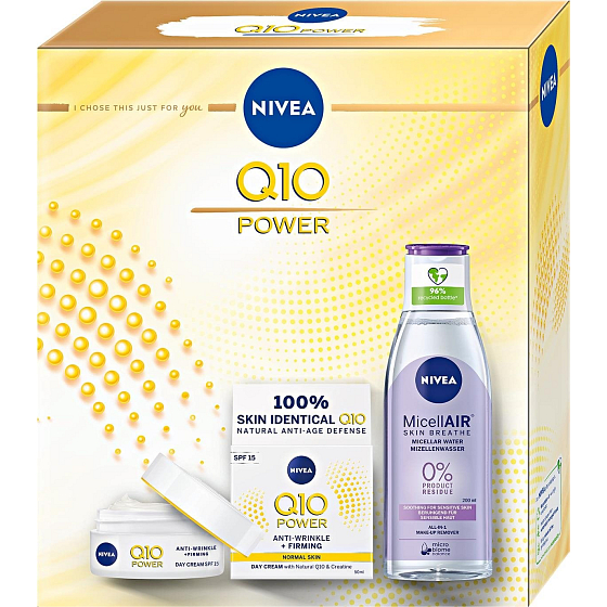Nivea Face Q10 Power Tagescreme 50 ml + Mizellenwasser 200 ml, Kosmetikset