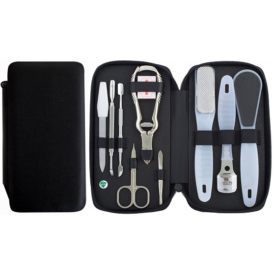 Dup Pediküre Finto Kunstleder 9-teiliges Set schwarz 230402-175