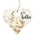 Bohemia Gifts Dekoratives Herz aus Holz mit Aufdruck It's a girl 12 cm