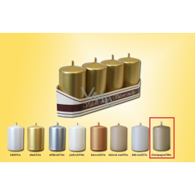 Lima Metall Champagner Kerze Zylinder 40 x 70 mm 4 Stück Lima Metall Champagner Kerze Zylinder 40 x 70 mm 4 Stück