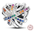 Sterling Silber 925 Wrapped Herz Perle auf Armband Liebe