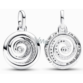 Charms Sterling Silber 925 Spirale - Mini Medaillon, Anhänger Armband Symbol Charms Sterling Silber 925 Spirale - Mini Medaillon, Anhänger Armband Symbol