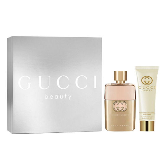 Gucci Guilty Pour Femme Eau de Parfum 50 ml + Körperlotion 50 ml, Geschenkset für Frauen