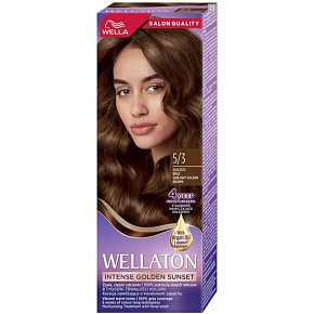 Wella Wellaton Lichtgoldbraun cremige permanente Haarfarbe 5/3