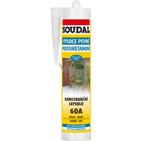 Soudal 60A konstrukční lepidlo na dřevo, čiré, 300 ml Soudal 60A konstrukční lepidlo na dřevo, čiré, 300 ml