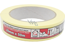 Mako Komfort lepicí páska zakrývací hladký krep, 7 dní, do 60 °C, 25 mm × 50 m