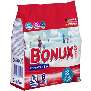 Bonux Waschpulver White Polar Ice Fresh, 400 g, 8 Waschungen