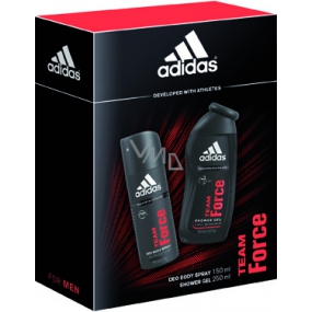 Adidas Team Force Deodorant Spray für Männer 150 ml + Duschgel 250 ml, Kosmetikset