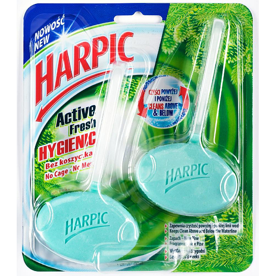 Harpic Der Geruch des Waldes Toilettenblock hygienischer Vorhang 2 x 40 g