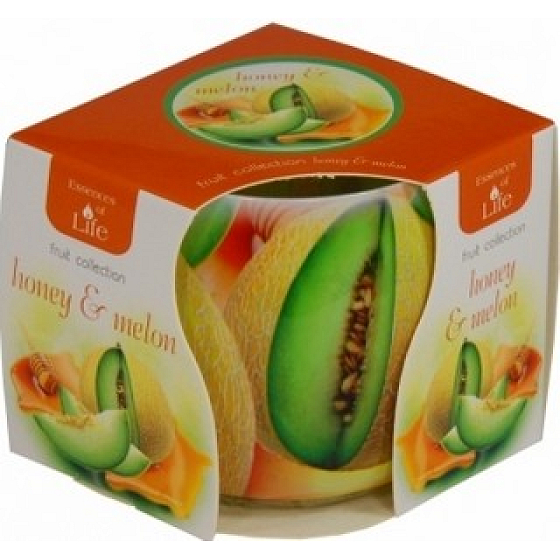 Essenzen des Lebens Honig und Wassermelone aromatische Kerze in Glas 100 g